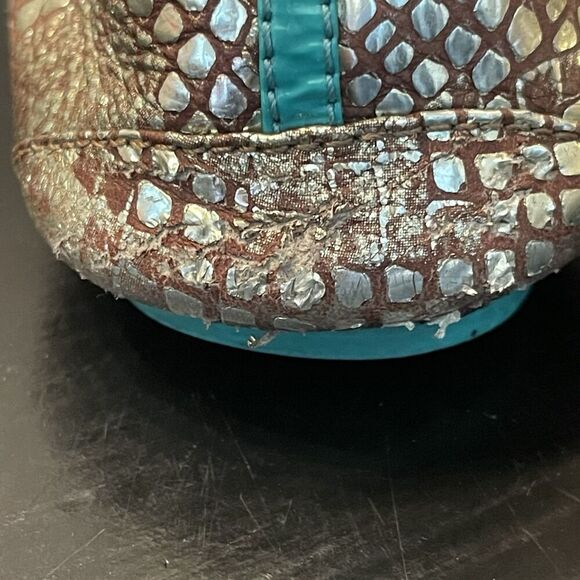 Tieks Wild Copper Ballet Flats Shoes Women Teal Bronze Size 8 - Picture 13 of 13